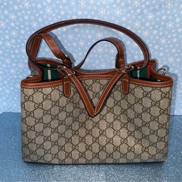 Beige and Brown Shoulder Bag, New - Picture 5 of 15